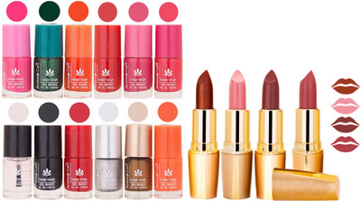 

Aroma Care Lot of 12-piece Surprise Nail Polish Set and Rythm Lipsticks Combo 95(Set of 16)
