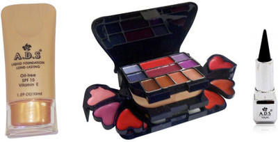 

ADS Liquid Foundation / 3746 Makeup Kit / Kajal(Set of 3)