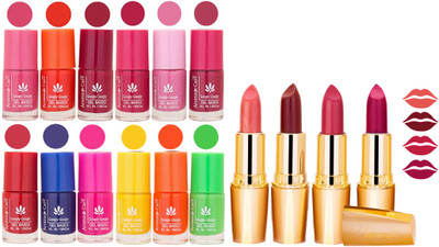 

Aroma Care All About Nail 12 Piece Color Nail Lacquer Combo Set + 4 Rythm Creamy Matte Lipstick Combo 167(Set of 16)