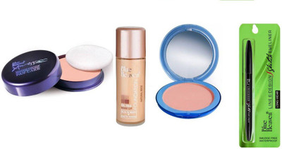 

Blue Heaven silk on face compack,pan cake,foundation,liner(Set of 4)