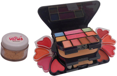 

Vozwa Golden Shimmer Powder with Makeup Kit(Set of 2)