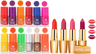 

Aroma Care All About Nail 12 Piece Color Nail Lacquer Combo Set + 4 Rythm Creamy Matte Lipstick Combo 185(Set of 16)