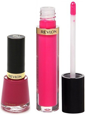 

Revlon Super Lustrous Lip Gloss And Nail Enamel - Pink Love(Set of 2)