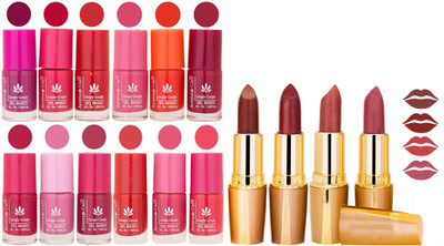 

Aroma Care Lot of 12-piece Surprise Nail Polish Set and Rythm Lipsticks Combo 28(Set of 16)