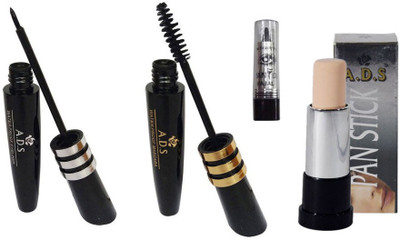 

ADS Waterproof Eyeliner / Mascara / Pan Stick Concealer / Kajal(Set of 4)