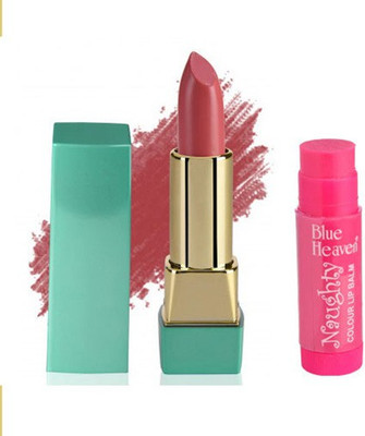 

Blue Heaven Mintz Glossy Lipstick (Cerise Pink) & Naughty Color Lip Balm (Bubble Gum)(Set of 2)