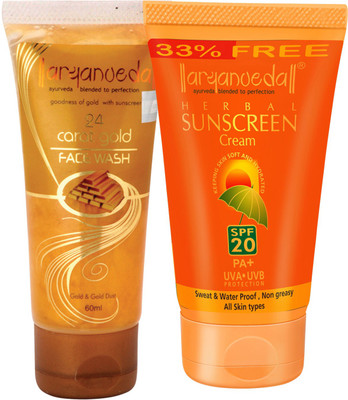 

Aryanveda SPF-20 and Gold Face wash(Set of 1)