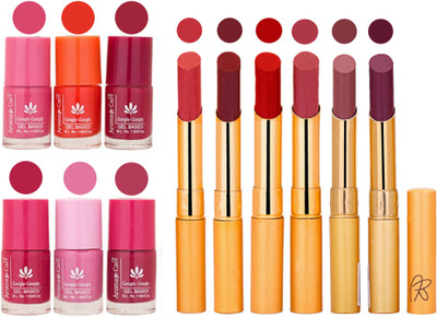 

Aroma Care Quick Dry Nail Polish and Rythm Lipstick Combo 1803201949(Set of 12)