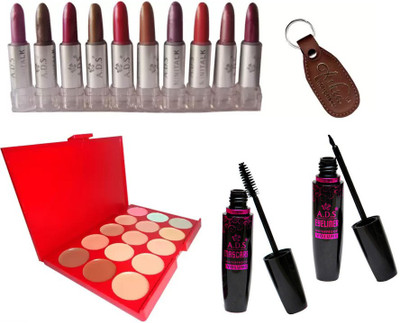 

ADS Mini Lipstick (Set of 10 - A) / Mascara / Eyeliner / Concealer / Keychain(Set of 5)