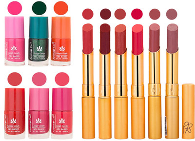 

Aroma Care Perfect Combo of Nail Polish and Rythm Lipstick Popular Shades in Wholesale Rate 2332017099(Set of 12)