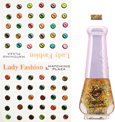 

Lady Fashion Nail Polish And Bindi 0803201739(Set of 2)