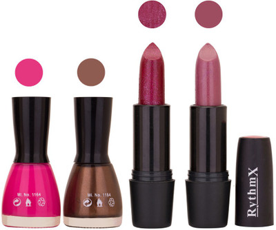

Rythmx FB NAIL POLISHES BLACK LIPSTICKS IMPORTANT COMBO 40(Set of 4)