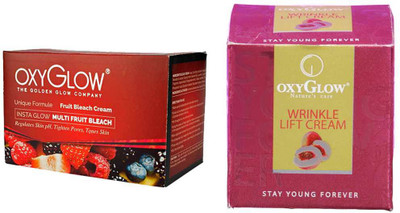 

Oxyglow Golden Glowmutli Fruit Bleach & Wrinkle Lift Cream 50gm(Set of 2)