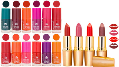 

Aroma Care All About Nail 12 Piece Color Nail Lacquer Combo Set + 4 Rythm Creamy Matte Lipstick Combo 58(Set of 16)