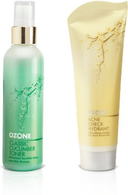 OZONE Ayurvedics Cucumber Toner + Acne check Hydrant(Set of 2)