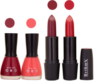 

Rythmx FB NAIL POLISHES BLACK LIPSTICKS IMPORTANT COMBO 47(Set of 4)