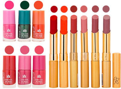 

Aroma Care Perfect Combo of Nail Polish and Rythm Lipstick Popular Shades in Wholesale Rate 2332017161(Set of 12)