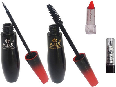 

ADS Eyeliner / Mascara / Mini Lipstick / Kajal(Set of 4)