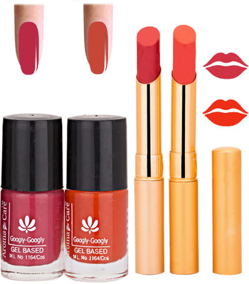 

Aroma Care Nail Polish Orange Lipstick Combo 047(Set of 4)