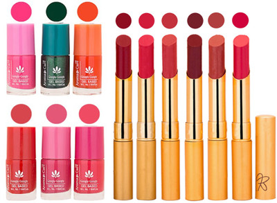 

Aroma Care Perfect Combo of Nail Polish and Rythm Lipstick Popular Shades in Wholesale Rate 2332017012(Set of 12)