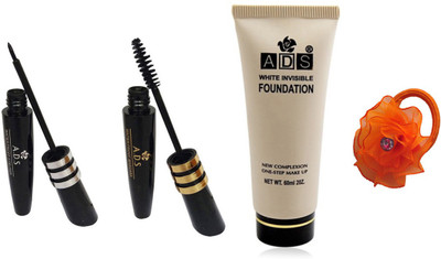 

ADS Waterproof Eyeliner / Mascara / White Invisible Foundation / Band(Set of 4)