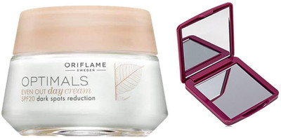 Oriflame Sweden Optimals Even Out Day Cream SPF 20 + Compact Mirror(Set of 2) available at flipkart for Rs.999