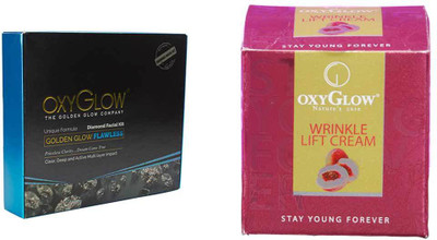 

Oxyglow Golden Glow Flawless Daimon Facial Kit & Wrinkle Lift Cream 50gm(Set of 2)