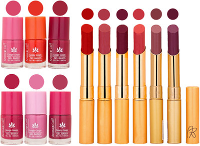 

Aroma Care Quick Dry Nail Polish and Rythm Lipstick Combo 1803201976(Set of 12)