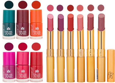 

Aroma Care Famous Combo of Nail Polish with Rythm Long Lasting Lipstick Sets 183201865(Set of 12)