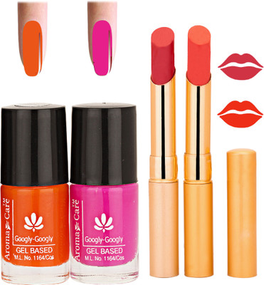 

Aroma Care Nail Polish Orange Lipstick Combo 053(Set of 4)