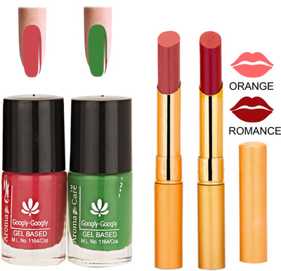 

Aroma Care Nail Polish RHYTHM Orange Lipstick Combo 094(Set of 4)