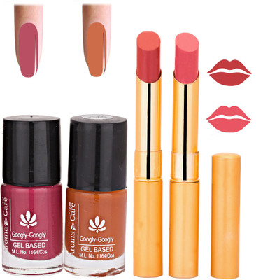 

Aroma Care Nail Polish RHYTHM Orange Lipstick Combo 013(Set of 4)