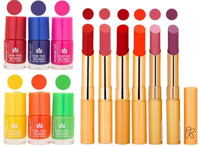 

Aroma Care Makeup Women Nail Polish and Exclusive Long Lasting Lipstick Set 73(Set of 12)