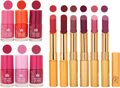 

Aroma Care Quick Dry Nail Polish and Rythm Lipstick Combo 1803201968(Set of 12)