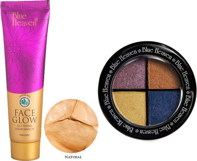 Blue Heaven Face Glow (Natural) & 4x1 Eye Magic Eye Shadow 602(Set of 2)