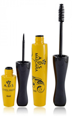 

ADS Combo of 1608 Waterproof Eyeliner and Mascara(Set of 2)