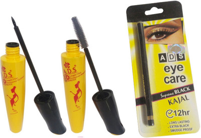 

ADS Eyeliner, Mascara, Eye care Kajal(Set of 3)