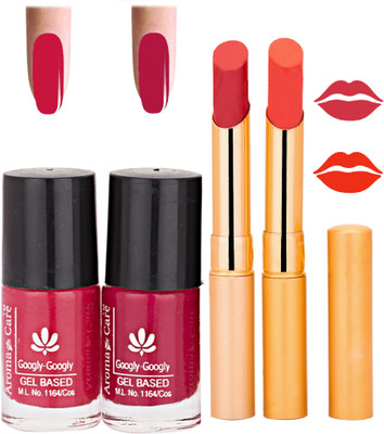 

Aroma Care Nail Polish Orange Lipstick Combo 052(Set of 4)