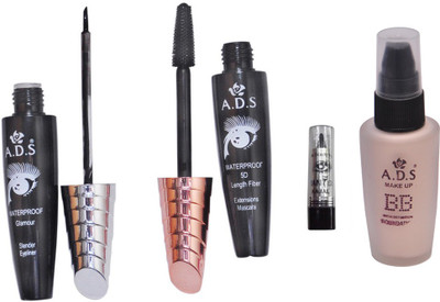 

ADS Eyeliner, Mascara, BB Foundation and Kajal(Set of 4)