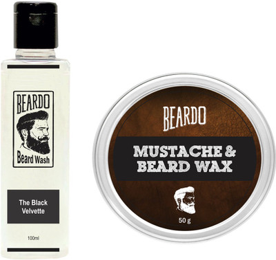 

Beardo The Black Velvette Beard Wash (100ml) & Wax (50g) Combo(Set of 2)