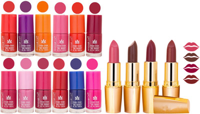 

Aroma Care All About Nail 12 Piece Color Nail Lacquer Combo Set + 4 Rythm Creamy Matte Lipstick Combo 108(Set of 16)