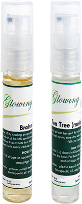 

Glowing Buzz Combo of 1 Brahmi Essential Oil and 1 Tea Tree Essential Oil(Set of 2)