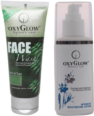 

Oxyglow Neem & Tulsi Face Wash & Intensive Moisturizing Lotion(Set of 2)