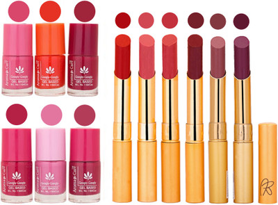 

Aroma Care Quick Dry Nail Polish and Rythm Lipstick Combo 1803201914(Set of 12)