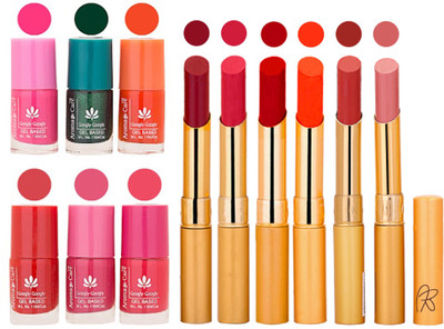 

Aroma Care Perfect Combo of Nail Polish and Rythm Lipstick Popular Shades in Wholesale Rate 2332017038(Set of 12)