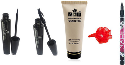 

ADS Eyeliner, Mascara, Foundation, band and Sketch Pen Eye liner(Set of 5)