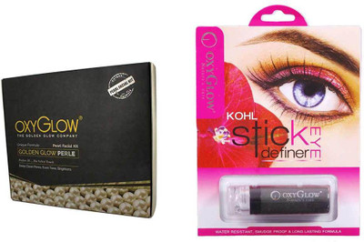 

Oxyglow Golden Glow Radiance Pearl Facial Kit & Kohl Stick Eye Definer(Set of 2)