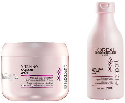 

L'Oreal Paris Vitamino Color A- Ox Radiance protection Shampoo with mask(Set of 2)