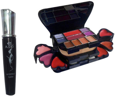 

ADS WaterProof Eyeliner, 3746 Makeup Kit(Set of 2)