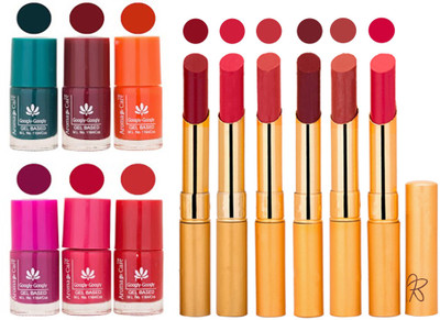 

Aroma Care Famous Combo of Nail Polish with Rythm Long Lasting Lipstick Sets 183201712(Set of 12)
